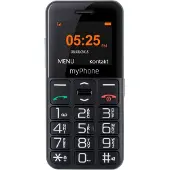 Myphone Halo Easy Black and silver mobile phone (1.77", 0.30 Mpx), Téléphone portable à touches, Noir, Argent