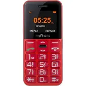 Myphone Téléphone mobile Halo Easy Red (1.77", 0.30 Mpx), Téléphone portable à touches, Rouge
