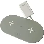 Puro Station de charge double sans fil, Chargeur sans fil, Blanc