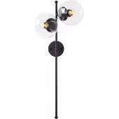 Opviq , applique murale moderne en métal (lot de 2), noir, 32 x 27 x 72 cm | Diffuseur en verre, IP20, douille E14, 40 W max. | Un design industriel élégant qui s'intègre dans toutes les pièces.