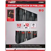 AWTOOLS Jeu de tournevis - - - 12 pièces - Acier CrV S2 trempé - Manche TPR antidérapant