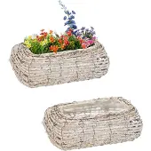 Relaxdays Pot de fleurs (15 x 25 x 10 cm)
