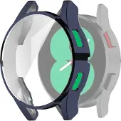 Cover-Discount Galaxy Watch 4 40mm - Etui de protection en caoutchouc bleu foncé, Montre connectée : accessoires, Bleu