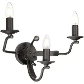 Elstead Lighting Windsor Applique E14 triple graphite, fabriquée au Royaume-Uni (E14, IP20)