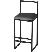 Hannah Home , Nordic - Fume, tabouret de bar, fumée, MÉTAL, 35 x 84 x 35 x cm