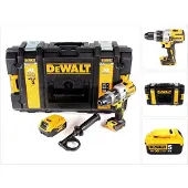 DeWalt DCD 996 Perceuse-visseuse à percussion sans fil 18V 95Nm Brushless + 1x Batterie 5,0Ah + Coffret de transport Toughbox - sans chargeur