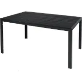 Inda Table de jardin aluminium WPC anthracite / noir 160x90cm
