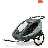Hauck Dryk Duo Plus remorque à vélo, Couleur:Dark Green