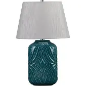 Elstead Lighting Muse Lampe de table E27 Turquoise Gris, Made in UK (E27)