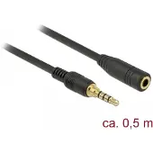 DeLOCK 85627 câble audio 0,5 m 3,5mm Noir