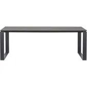 Ebuy24 Martinus Table de jardin 210 x 100 cm, noir.