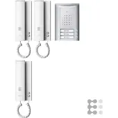 Ritto by Schneider Interphone-portier Câblé Set complet 1841370 Maison à 3 familles Blanc (1841370)