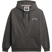 Superdry Athletic Ess Oversized Full Zip Sweatshirt Gris S Femme