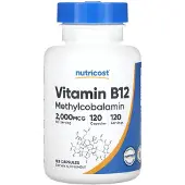 Nutricost , Vitamine B12, 2 000 mcg, 120 Gélules