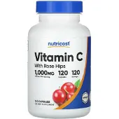 Nutricost , Vitamine C avec Églantier, 1 000 mg, 120 Capsules