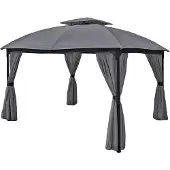 Garden Pleasure Pavillon Kama rectangulaire, anthracite (300 cm, 360 cm)
