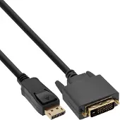 InLine 17114 câble vidéo et adaptateur 1,5 m DVI-D DisplayPort Noir