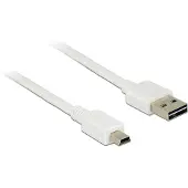 DeLOCK EASY-USB 2.0-A connecteur mâle vers connecteur mâle mini-B 3 m Câble blanc