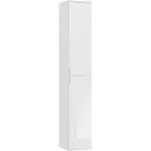 Ebuy24 ProjektX armoire de rangement 4 portes blanche, miroir.