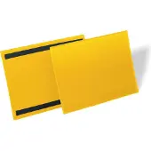 Durable Pochettes magnétiques pour étiquettes et identification l. 297 x H 210 mm (A4 paysage), 50 p., jaune
