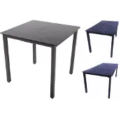 VCM Table de jardin en verre et aluminium | Table à manger | ca. H. 73 x W. 140 x D. 80 cm | Anthracite | Table de balcon Meubles de jardin