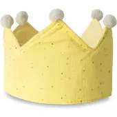 Papierdrachen Couronne en mousseline avec accents dorés - Jaune (1 pcs)