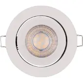 Ledvance Spot À Encastrer Avec Fonction De Gradation Progressive Via Un Interrupteur Mural, Led Spot Set Simple Dim 3x 4.9w 2700k Brushed White, Paquet De 1
