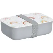 Zeller Present Lunch Box "Rainbow", plastique, Lunch box, Gris, Multicolore