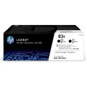 HP toner CF 283 XD pack double noir No. 83 X
