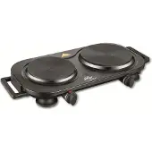 Elta Plaque de cuisson double 2500W Plaque de cuisson électrique Cuisinière Plaque de cuisson Camping