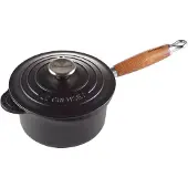 Le Creuset Gietijzeren Steelpan met Deksel Mat Zwart 18cm