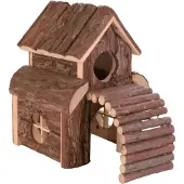 Trixie 2x Natural Living Maison en bois naturel Finn