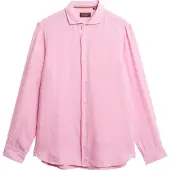 Superdry Vacation Linen Long Sleeve Shirt Rose 3XL Homme