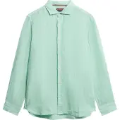 Superdry Vacation Linen Long Sleeve Shirt Vert 3XL Homme