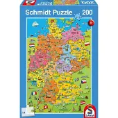 Schmidt Puzzle 200 pièces Carte d'Allemagne