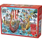 Cobble Hill Puzzle DoodleTown : Expédition Viking 1000 pièces