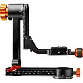 Walimex pro Tête de Gimbal A20 Aluminium (Tête panoramique à 3 voies), Tête de trépied, Noir, Orange
