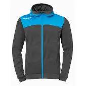 Kempa Emotion 2.0 Hood Jacke anthrazit/kempablau M