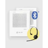 Whd Interphone VoiceBridge Bluetooth avec 2 postes d'interphonie 1xclients/1xpersonnel, 1xcasque mono pour le personnel - Interphone sans contact, entièrement automatique