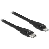 DeLOCK Câble de données et de charge USB Type-C vers Lightning pour iPhone, iPad et iPod noir 2 m MFi (86638)