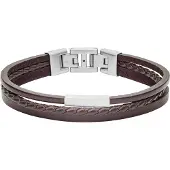 Fossil Bracelet brun foncé / argent