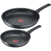 Tefal Easy chef Frypan set 22 & 28 cm, Set de poêles et de casseroles, Noir