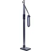 Beliani Lampadaire LED gris foncé matière synthétique 144 cm dimmer éclairage moderne home office