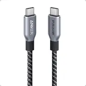 Anker Câble USB-C vers USB-C 0.9 m 240 W pour Ordinateur Portable Tablette Smartphone Gris et Noir