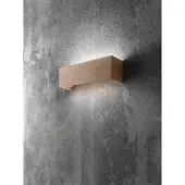 FABAS LUCE Applique Murale Badia En Métal Et Chêne, Led Intégrée 16 W, 1940 Lm, Blanc Chaud 3000 K, Design Moderne Pour Intérieur, Ip20 Classe 1