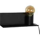 Lucide Applique murale SEBO noire 1xE27x40W en métal, dimensions : 12x35x12 cm, IP20,