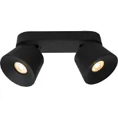 Lucide Spot de plafond noir double suspension réglable 2xGU10 40W Trigono