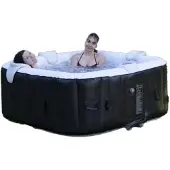 Sunspa Piscine gonflable avec SPA Square Noir 6 personnes 185 x 185 x 65 cm