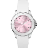 Ice Watch Montre - Femmes - 020366 - Blanc Silicone - 35 mm - Argent - Rose
