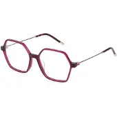 Furla Lunettes de Vue VFU636 54/15/140 Shiny transp.bordeaux red Acetate WOMAN VFU636
